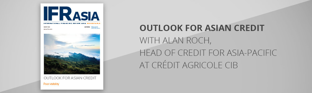 Visual created by Crédit Agricole CIB to promote the IFR Asia issue on the 2022 Outlook for Asian Credit
