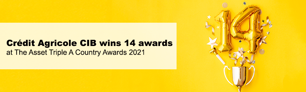 Crédit Agricole CIB wins 14 awards at The Asset Triple A Country Awards 2021