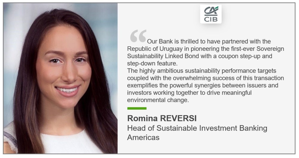 Picture and quote about Romina Reversi, Head of Sustainability Investment Banking Americas