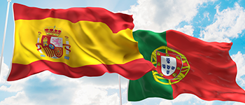 Photos of the Spanish & Portuguese flags