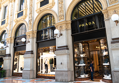 Photo of a Prada store in Milan