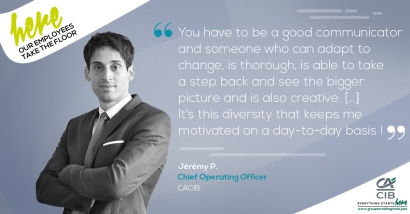 Portrait de Jérémy Pasquereau, Chief Operating Officer chez Crédit Agricole CIB