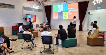 Photo of IT trainees during a training session